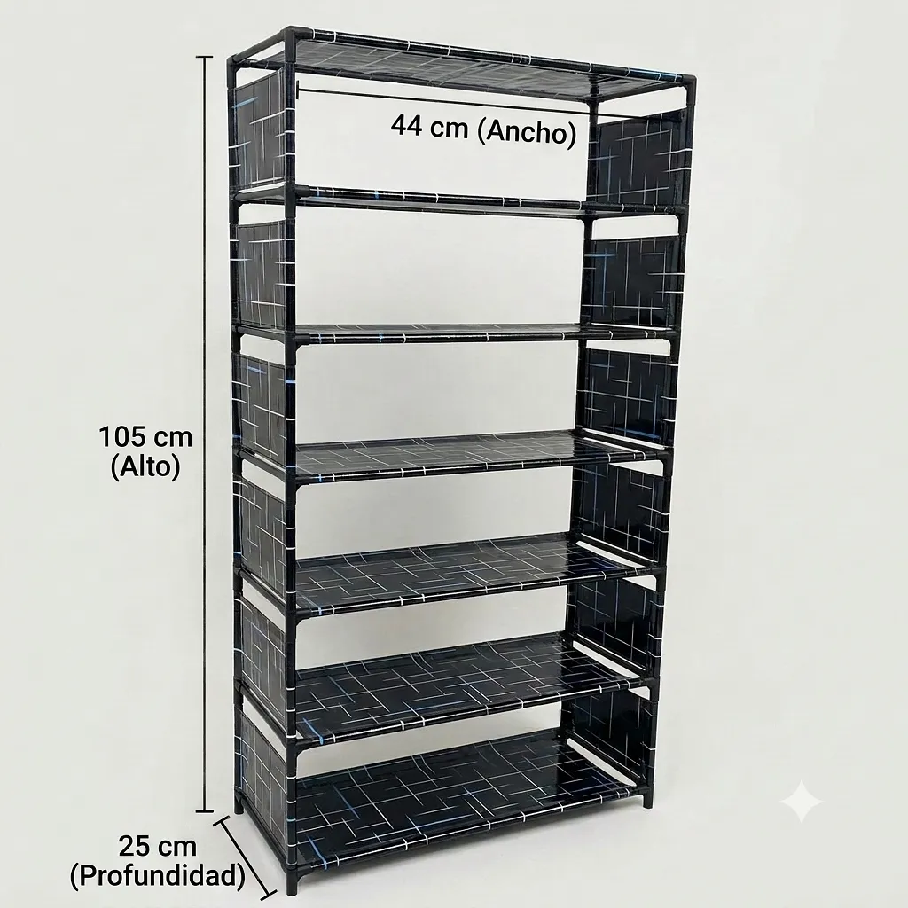 ORGANIZADOR DE ZAPATOS DE 6 NIVELES MULTIUSOS ZAPATERO DESMONTABLE Y RESISTENTE PARA AHORRO DE ESPACIO EN HOGAR Y CLOSET