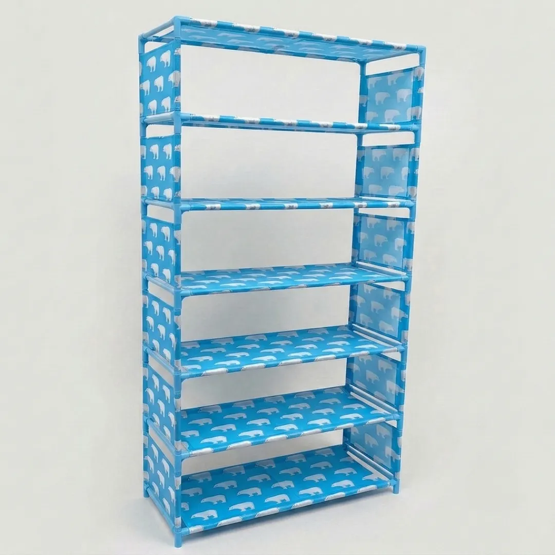 ORGANIZADOR DE ZAPATOS DE 6 NIVELES MULTIUSOS OSO AZUL - ZAPATERO DESMONTABLE Y RESISTENTE PARA AHORRO DE ESPACIO EN HOGAR Y CLOSET