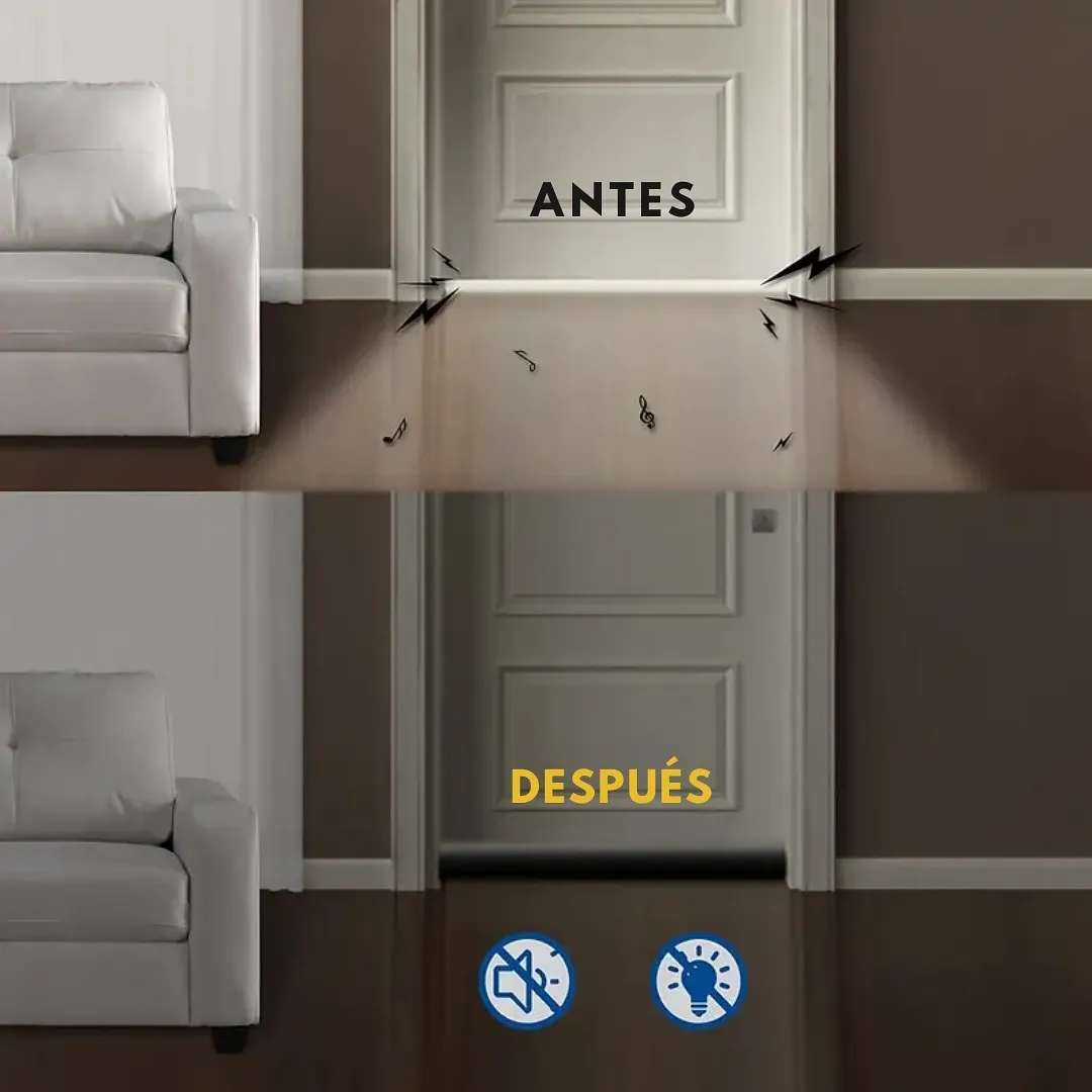 AISLANTE PROTECTOR DE PUERTAS DOBLE PARA INSECTOS Y POLVO – TOPE BAJO PUERTA AJUSTABLE- PARABICHO