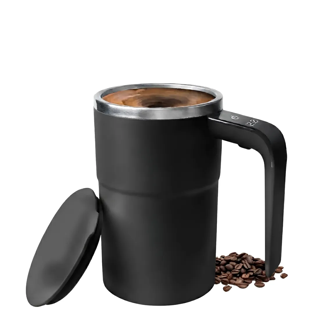 TAZA MEZCLADORA MAGNÉTICA AUTOMÁTICA Y RECARGABLE - TAZA INTELIGENTE AGITADORA PARA CAFÉ Y BEBIDAS
