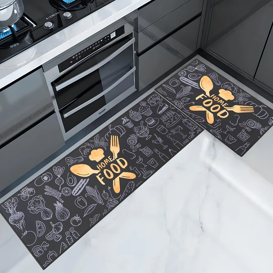 SET DE 2 ALFOMBRAS PARA COCINA Y HOGAR ANTIDESLIZANTES ULTRA ABSORBENTES DE SECADO RÁPIDO Y FÁCIL LIMPIEZA