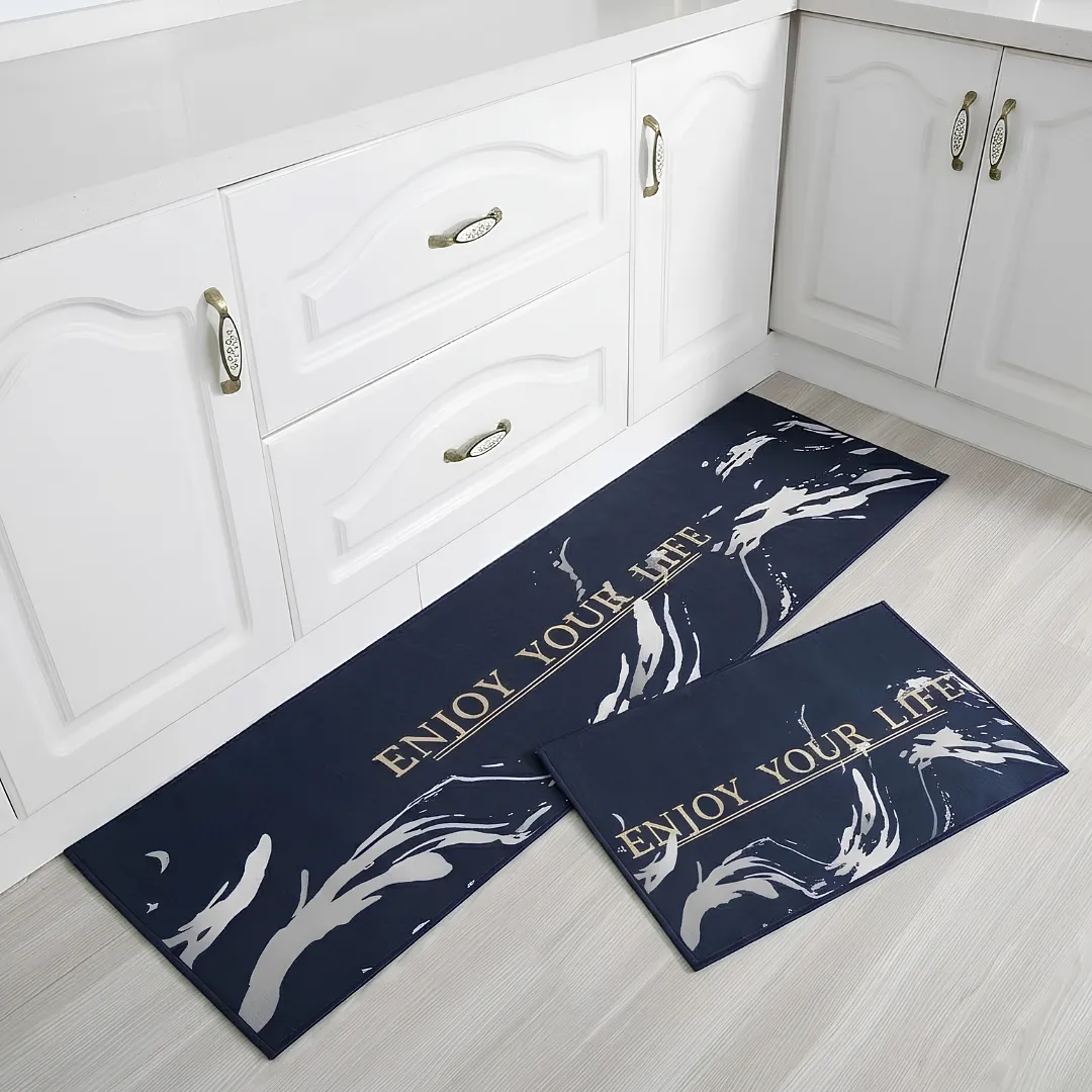 SET DE 2 ALFOMBRAS PARA COCINA Y HOGAR ANTIDESLIZANTES ULTRA ABSORBENTES DE SECADO RÁPIDO Y FÁCIL LIMPIEZA