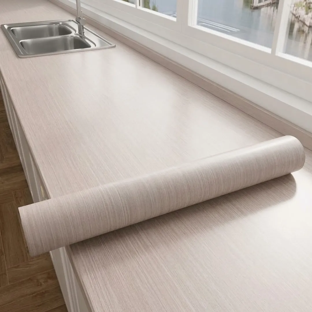 PAPEL TAPIZ AUTOADHESIVO DECORATIVO EFECTO MADERA CLARA NÓRDICA 2 M X 60 CM ROLLO DE VINILO IMPERMEABLE PARA MESONES, MUEBLES Y PAREDES