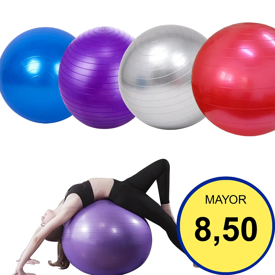 BALÓN DE YOGA - PELOTA DE PILATES 65CM ANTIDESLIZANTE – IDEAL PARA EJERCICIOS