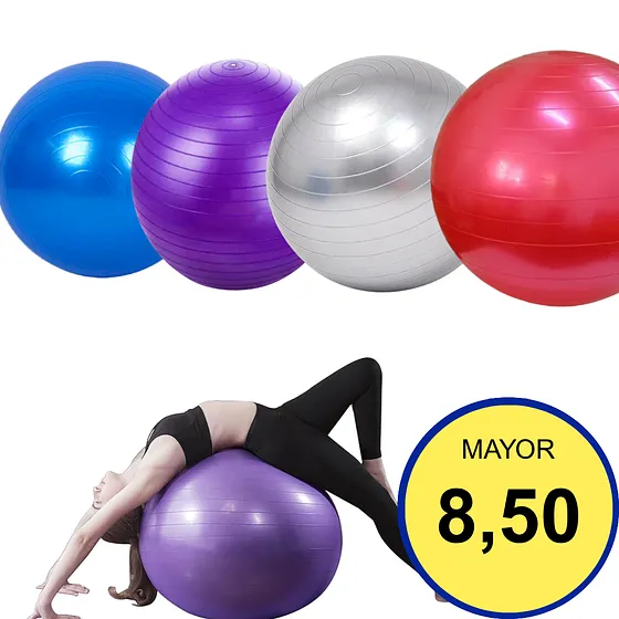 BALÓN DE YOGA - PELOTA DE PILATES 65CM ANTIDESLIZANTE – IDEAL PARA EJERCICIOS