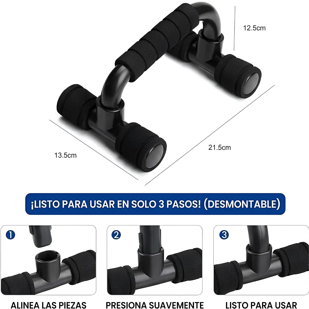 SOPORTE PARA FLEXIONES DE PECHO BARRAS PARA LAGARTIJAS ERGONÓMICAS ANTIDESLIZANTES DE ESPUMA MANILLAS PORTÁTILES PARA EJERCICIO EN CASA Y CALISTENIA