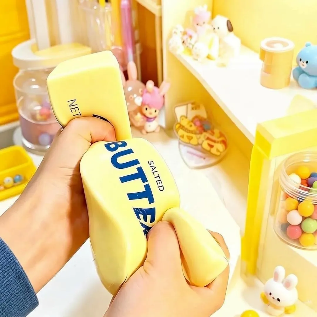 SQUISHY BARRA DE MANTEQUILLA JUGUETE ANTIESTRÉS SENSORIAL REBOTE LENTO RELAJANTE ALIVIO DE ANSIEDAD Y ESTRÉS PARA ADULTOS Y NIÑOS