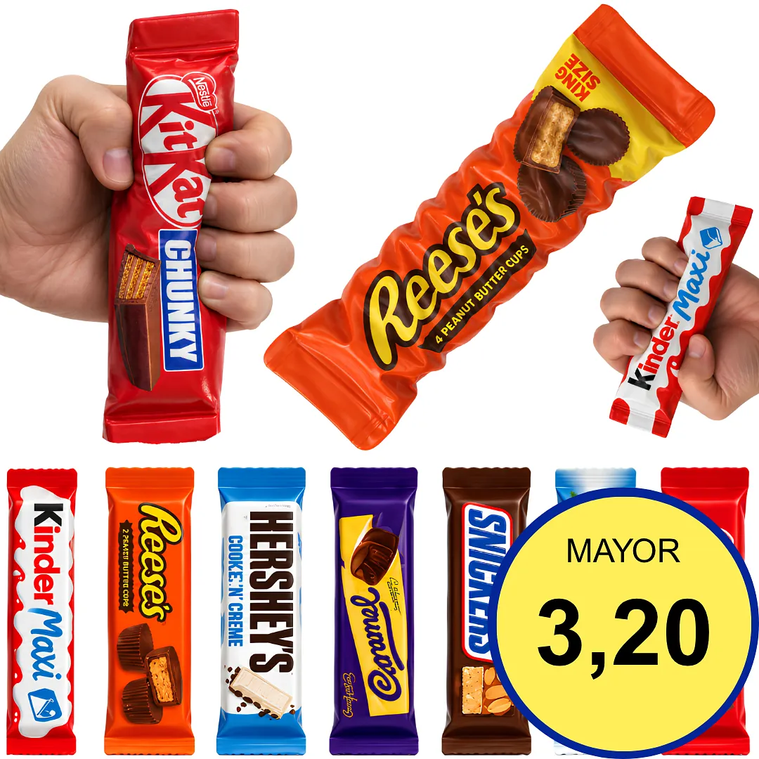 SQUISHY BARRAS DE CHOCOLATE JUGUETE ANTIESTRÉS REBOTE LENTO RELAJANTE PARA ADULTOS Y NIÑOS
