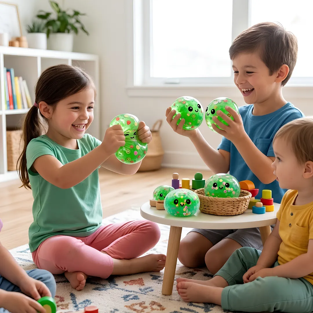 SQUISHY ANTIESTRÉS KAWAII CON DISEÑO DE FRUTAS Y BOLSITAS TIPO MOCHI, JUGUETE SENSORIAL RELAJANTE CON ESTUCHE VAPORERA