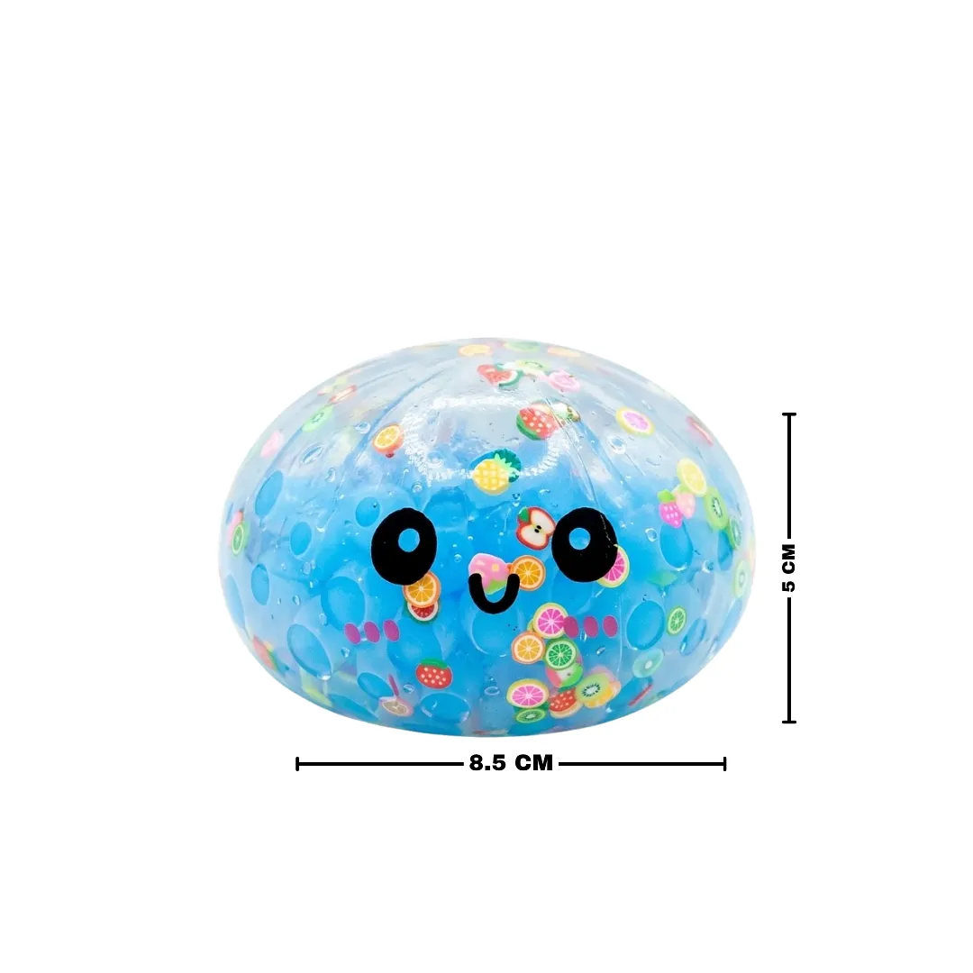 SQUISHY ANTIESTRÉS KAWAII CON DISEÑO DE FRUTAS Y BOLSITAS TIPO MOCHI, JUGUETE SENSORIAL RELAJANTE CON ESTUCHE VAPORERA