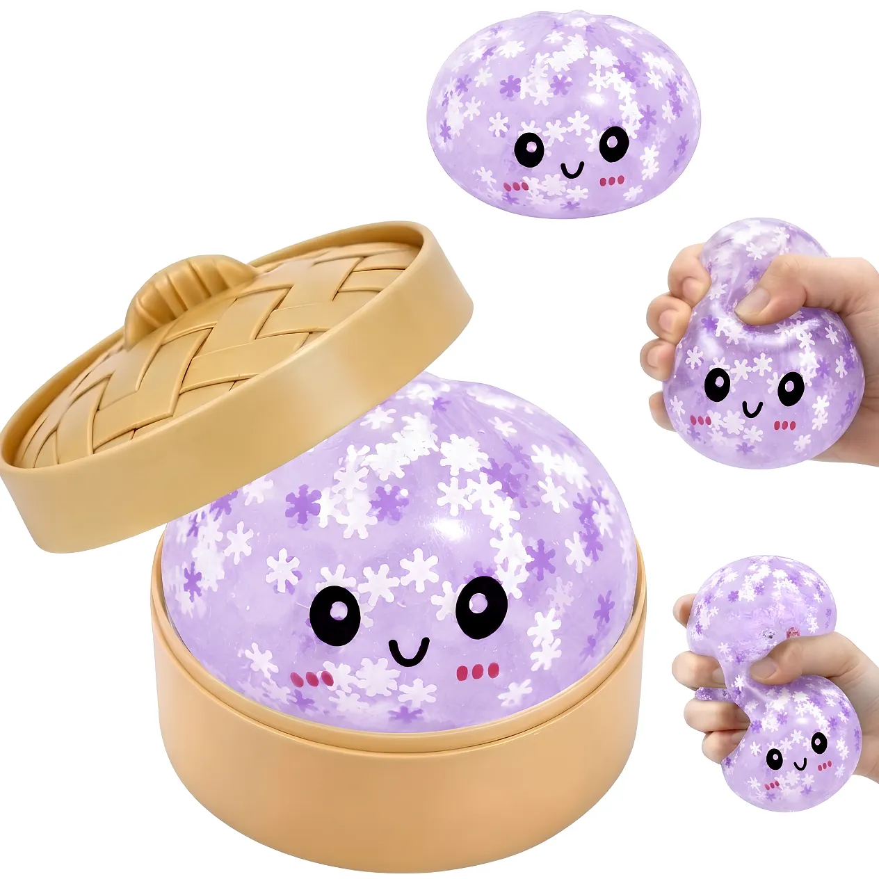 SQUISHY BOLA ANTIESTRÉS COPO DE NIEVE JUGUETE SENSORIAL RELAJANTE CON VAPORERA