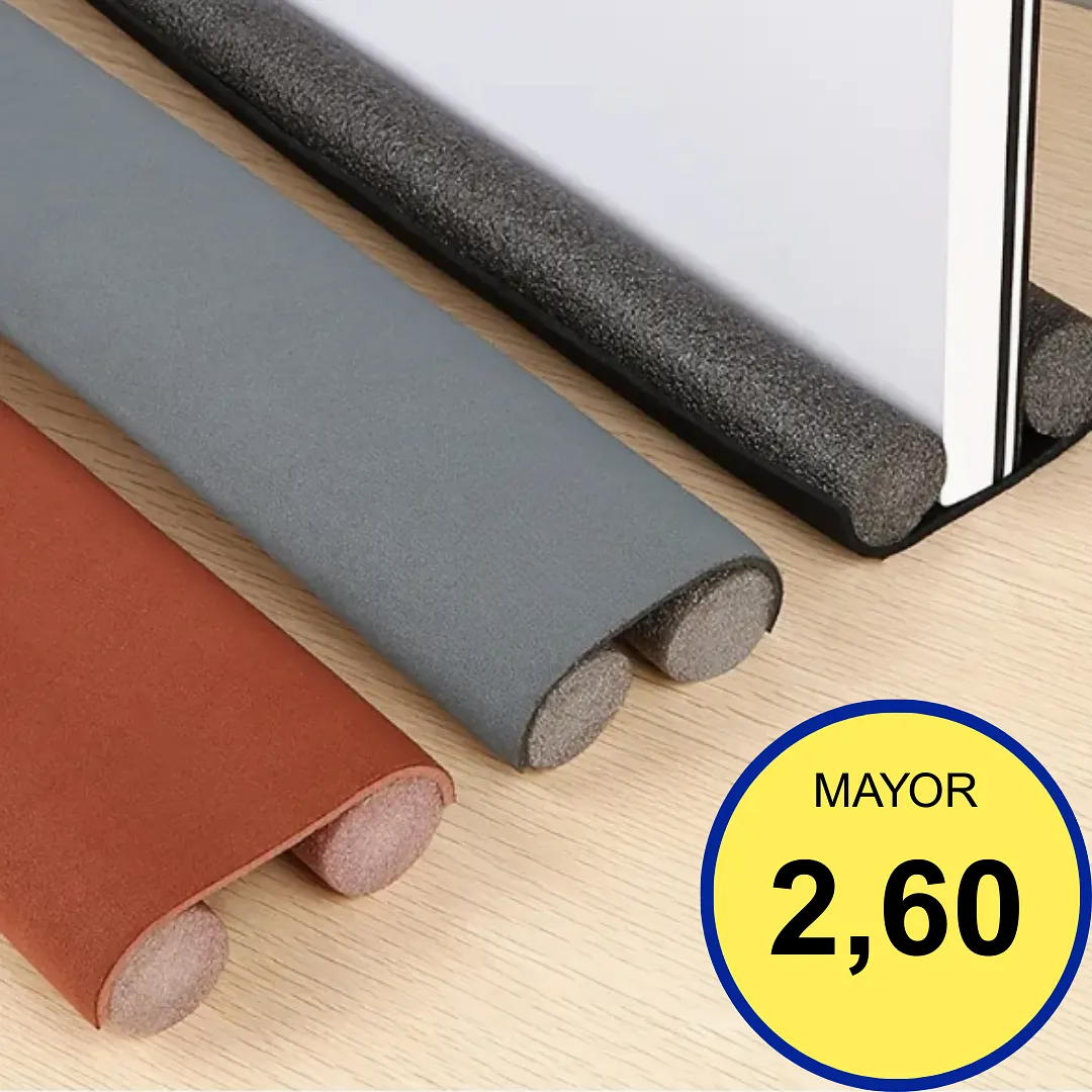 AISLANTE PROTECTOR DE PUERTAS DOBLE PARA INSECTOS Y POLVO – TOPE BAJO PUERTA AJUSTABLE- PARABICHO