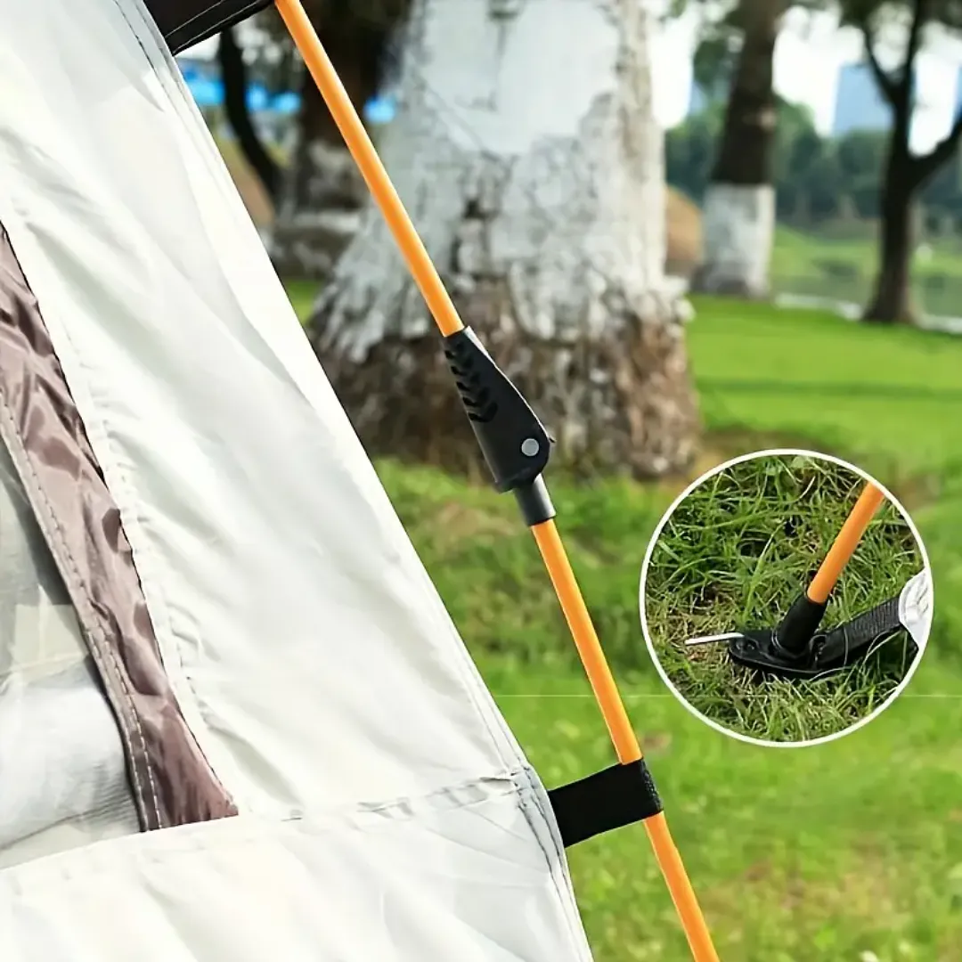 CARPA PARA CAMPING PORTÁTIL DE ARMADO RÁPIDO PARA 6 PERSONAS – DISEÑO LIGERO E IMPERMEABLE – 250X250X160CM – IDEAL PARA FAMILIAS Y EXTERIORES