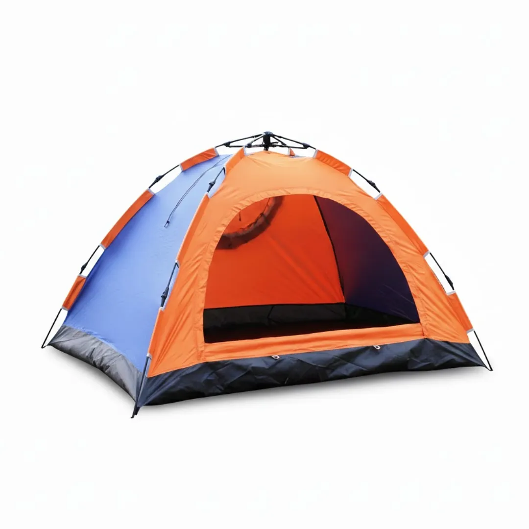 CARPA PARA CAMPING PORTÁTIL DE ARMADO RÁPIDO PARA 4 PERSONAS – LIGERA E IMPERMEABLE – 210X200X140CM – IDEAL PARA VIAJEROS Y PAREJAS