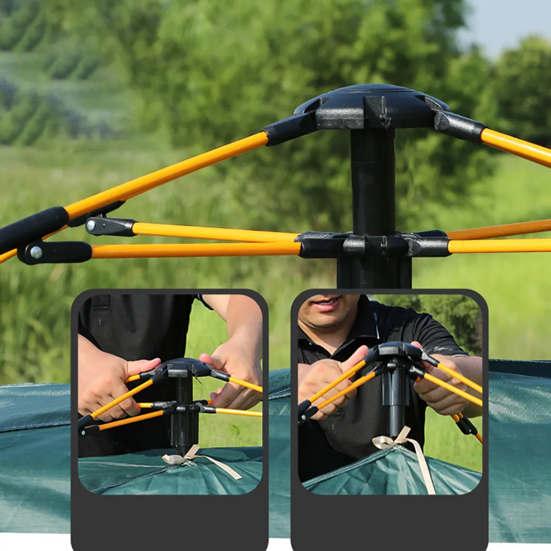 CARPA PARA CAMPING PORTÁTIL DE ARMADO RÁPIDO PARA 3 PERSONAS – DISEÑO LIGERO Y RESISTENTE – 200X150X125CM – IDEAL PARA EXTERIORES Y SENDERISMO