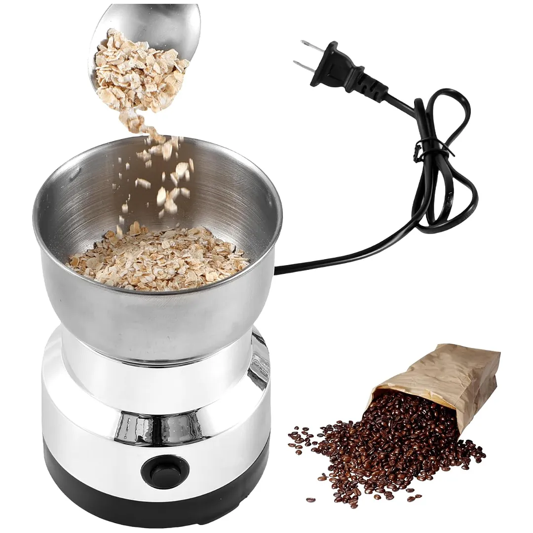MOLINO DE CAFÉ ELÉCTRICO DE ACERO INOXIDABLE, TRITURADOR MULTIFUNCIONAL PARA GRANOS, ESPECIAS Y SEMILLAS CON CUCHILLAS DE ALTA PRECISIÓN