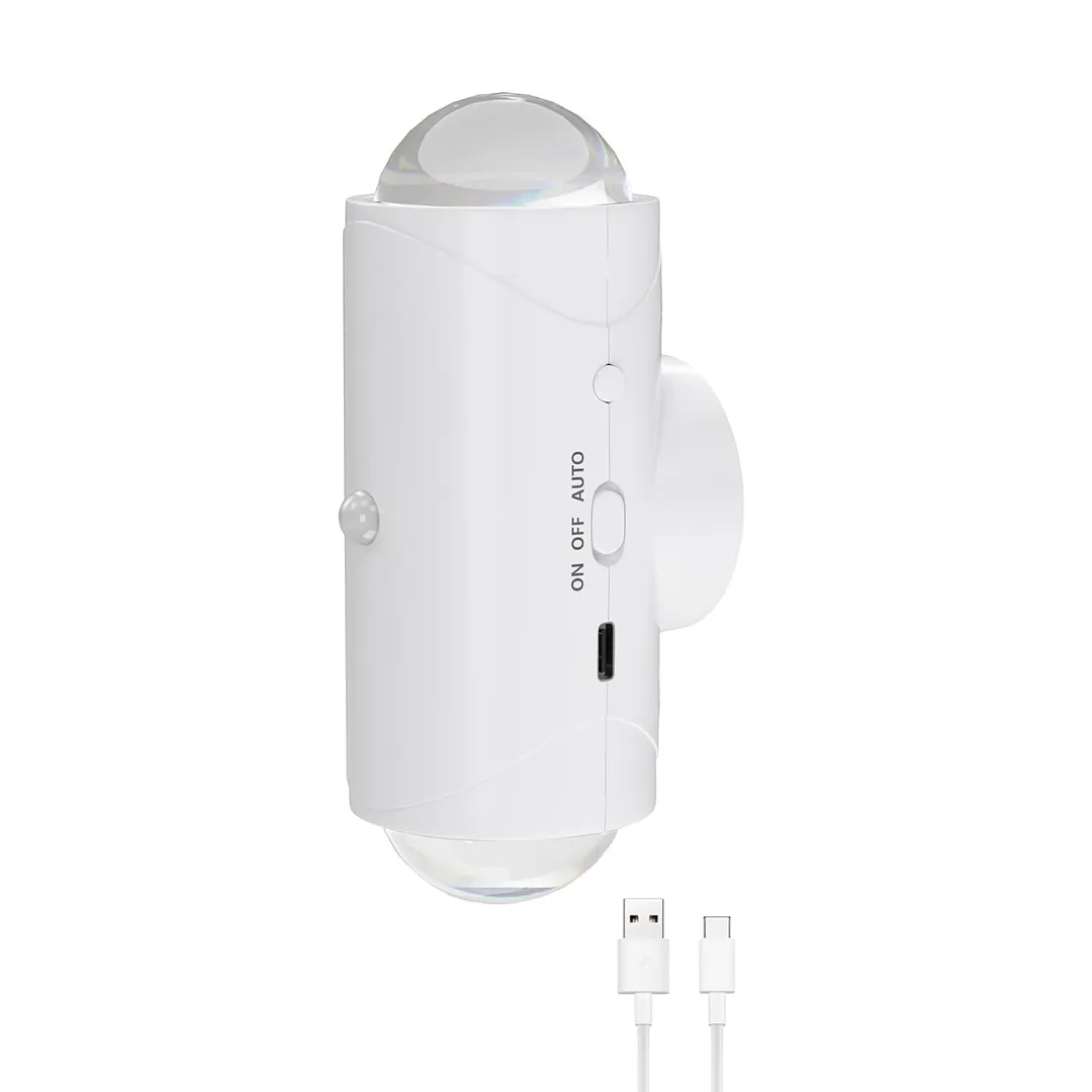LÁMPARA DE PARED LED RGB BIDIRECCIONAL RECARGABLE USB CON SENSOR DE MOVIMIENTO
