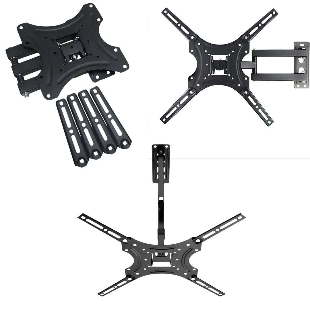 SOPORTE DE PARED ARTICULADO PARA TV DE 32 A 55 PULGADAS, BASE MÓVIL DE MOVIMIENTO COMPLETO CON BRAZO EXTENSIBLE, INCLUYE KIT DE INSTALACIÓN COMPLETO
