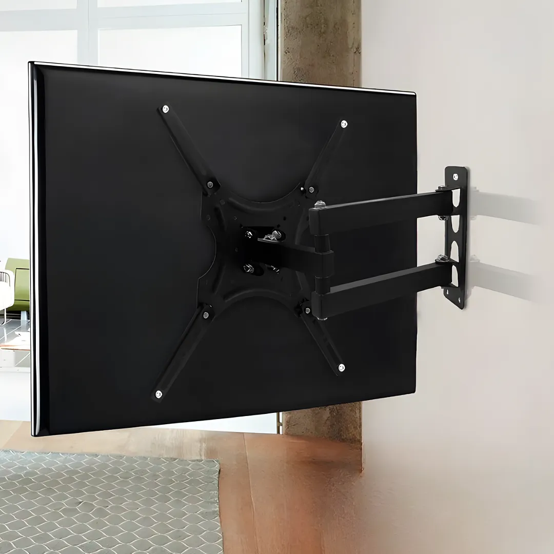 SOPORTE DE PARED ARTICULADO PARA TV DE 32 A 55 PULGADAS, BASE MÓVIL DE MOVIMIENTO COMPLETO CON BRAZO EXTENSIBLE, INCLUYE KIT DE INSTALACIÓN COMPLETO